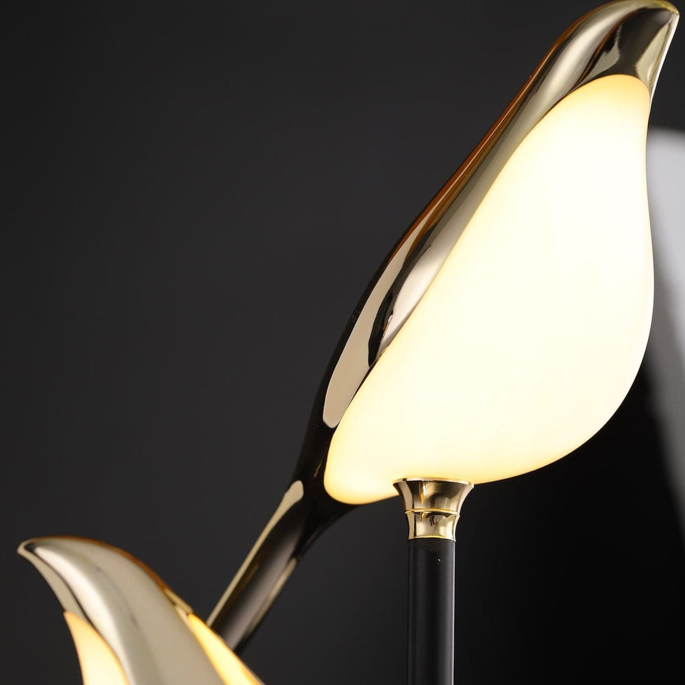 Elegant Gold Bird LED Table Lamp for Home Decor and Lighting
