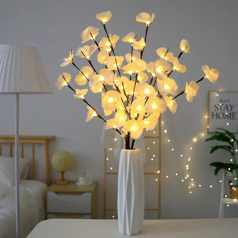 Olive Branch Fairy Light Table Lamps for Living Room Decor