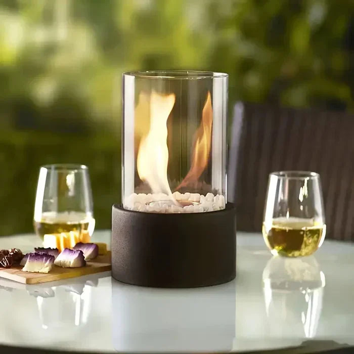 Stylish Flickering Flame Table Lamp - Compact Fire Lantern Light