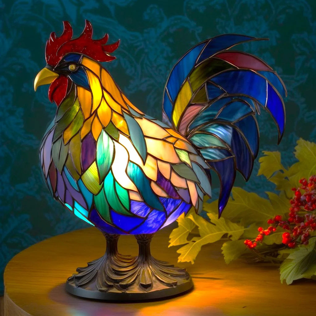 Stained Glass Animal Table Lamp – Decorative Lighting for Home