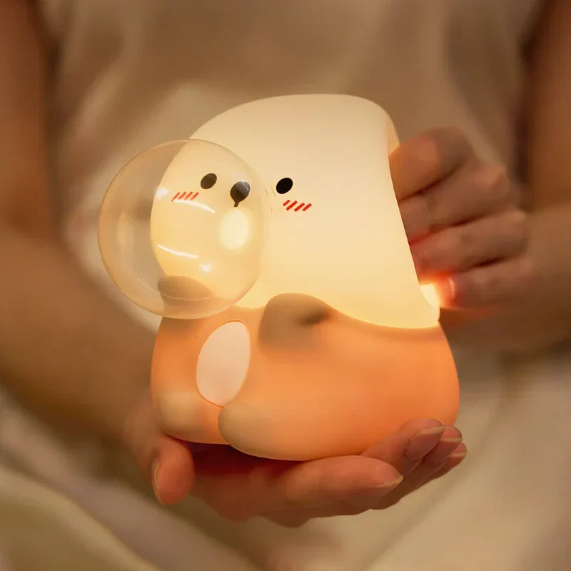 Touch Control Bedside Table Lamp - Cute Night Light for Bedroom