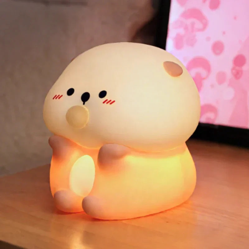Touch Control Bedside Table Lamp - Cute Night Light for Bedroom