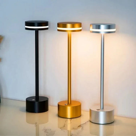 Rechargeable LED Table Lamp - Modern Cordless Aluminum Design