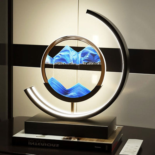 LED Sand Art Light - Crescent Moon Night Lamp for Home Decor
