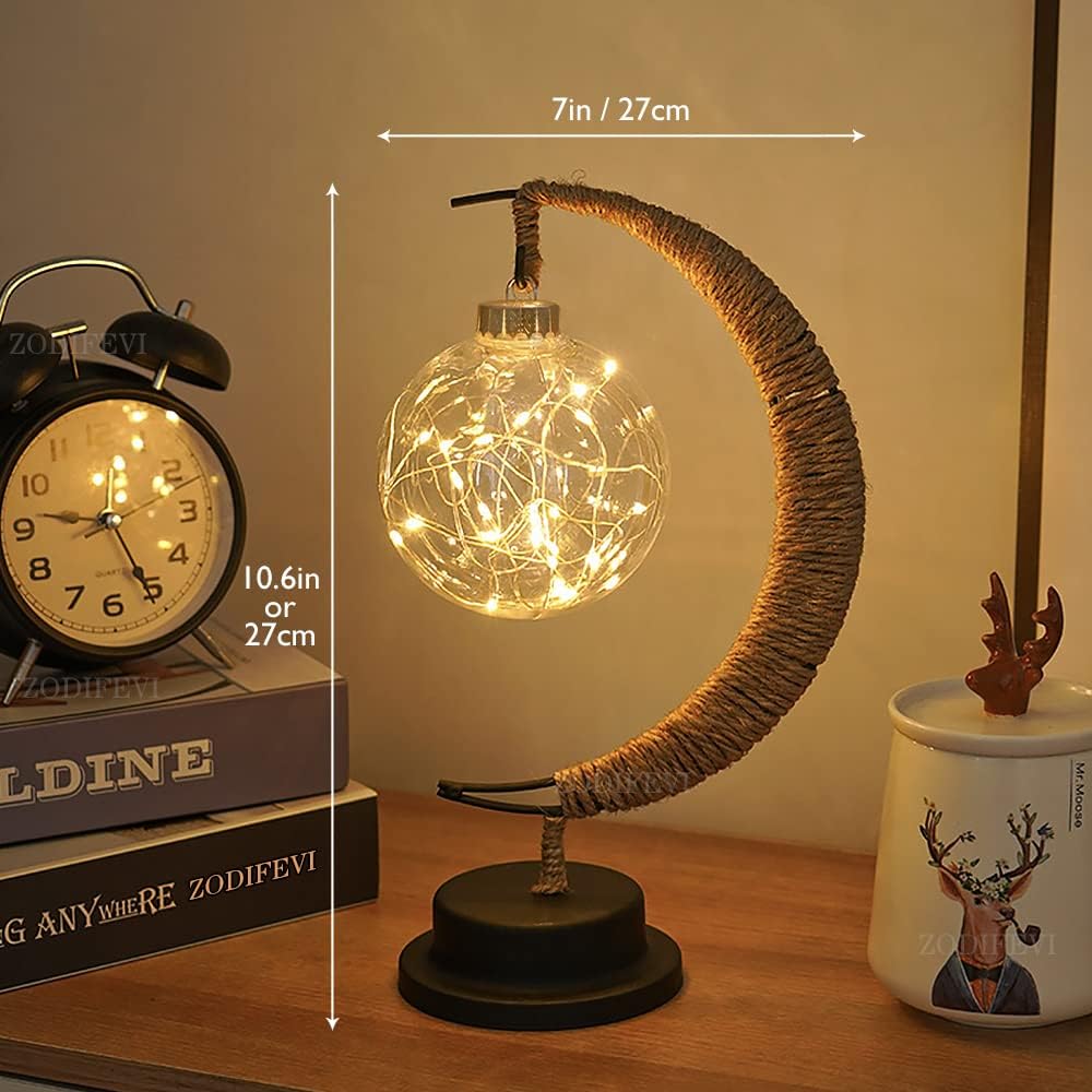 Moon Table Lamp for Living Room - Stylish Night Light & Home Decor