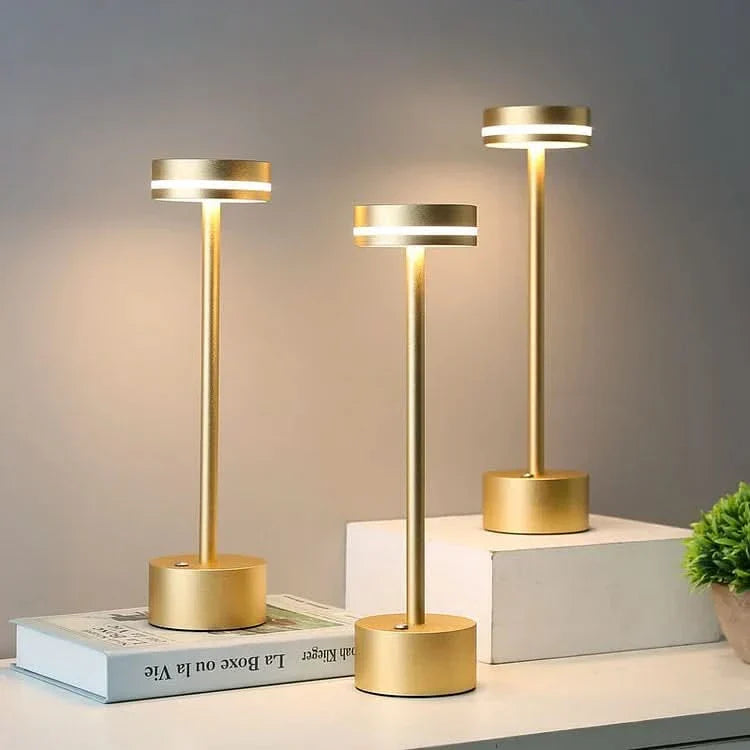 Rechargeable LED Table Lamp - Modern Cordless Aluminum Design