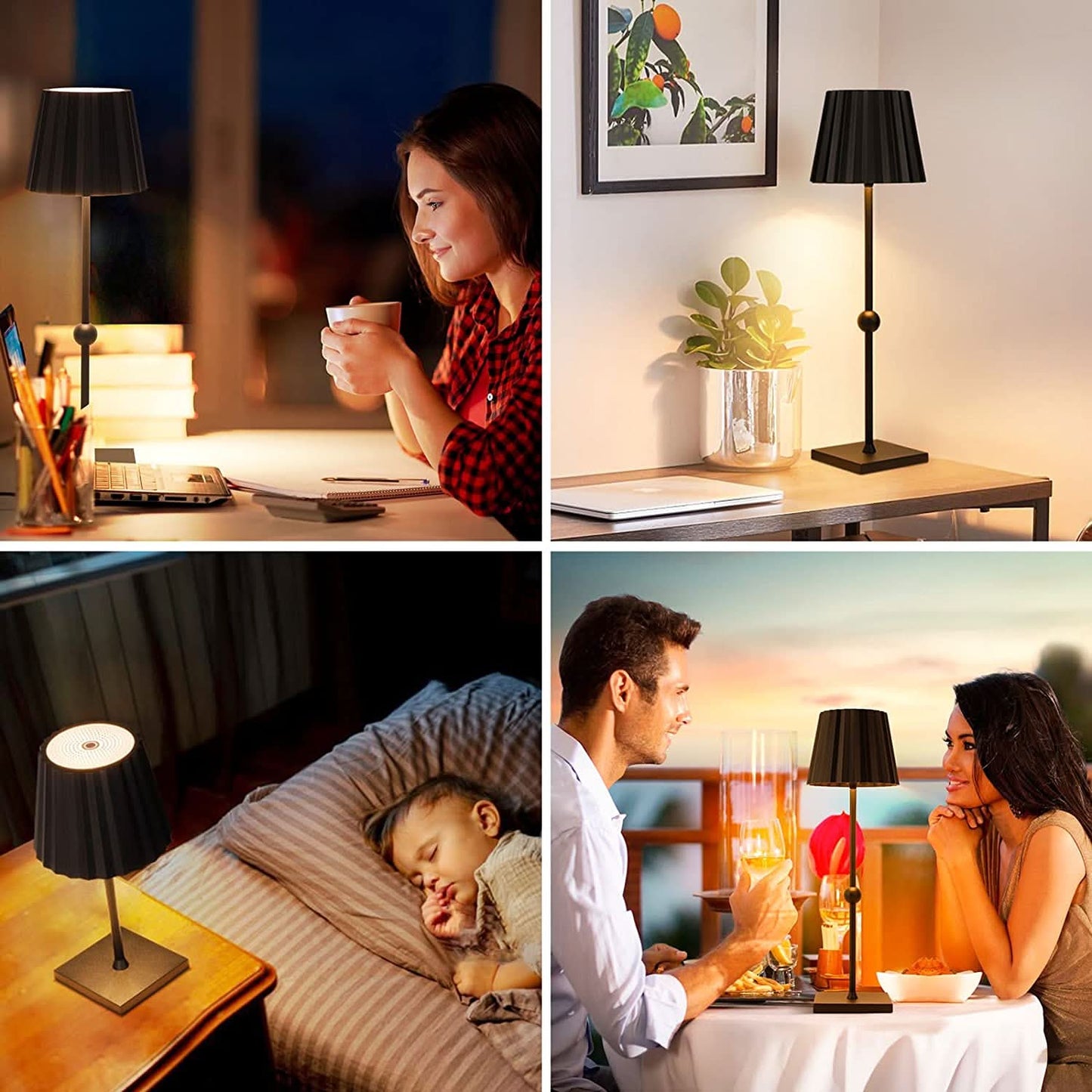 Dimmable LED Table Lamp with Touch Control and Adjustable Brightness