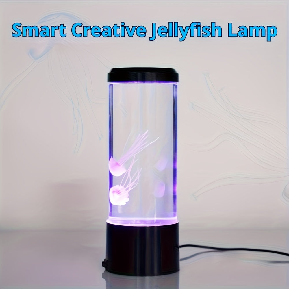 Colorful LED Lava Lamp with Jellyfish Effect - USB Table Light