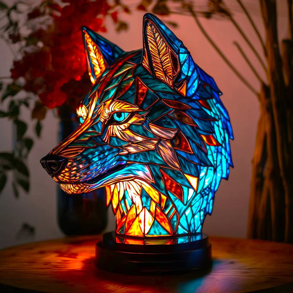 Stained Glass Animal Table Lamp – Decorative Lighting for Home