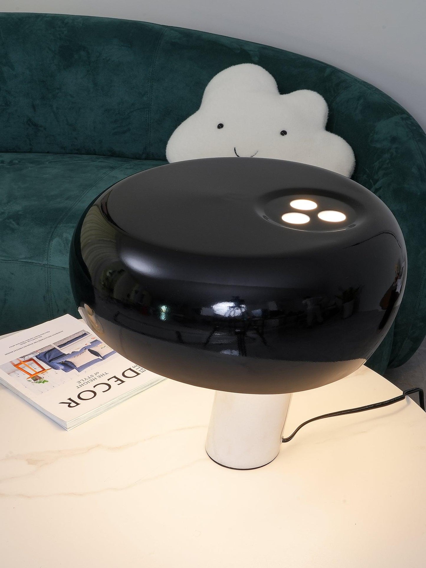 Elegant Marble Table Lamp for Bedroom, Living Room & Office Lighting