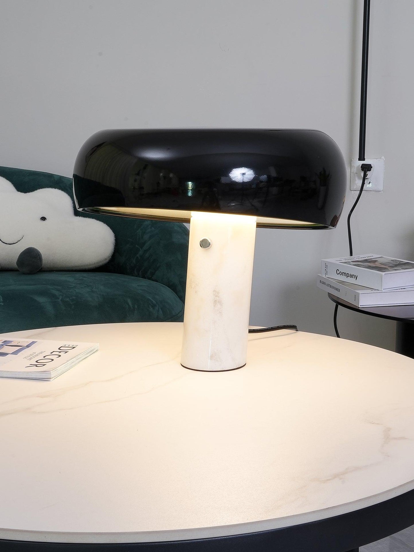 Elegant Marble Table Lamp for Bedroom, Living Room & Office Lighting