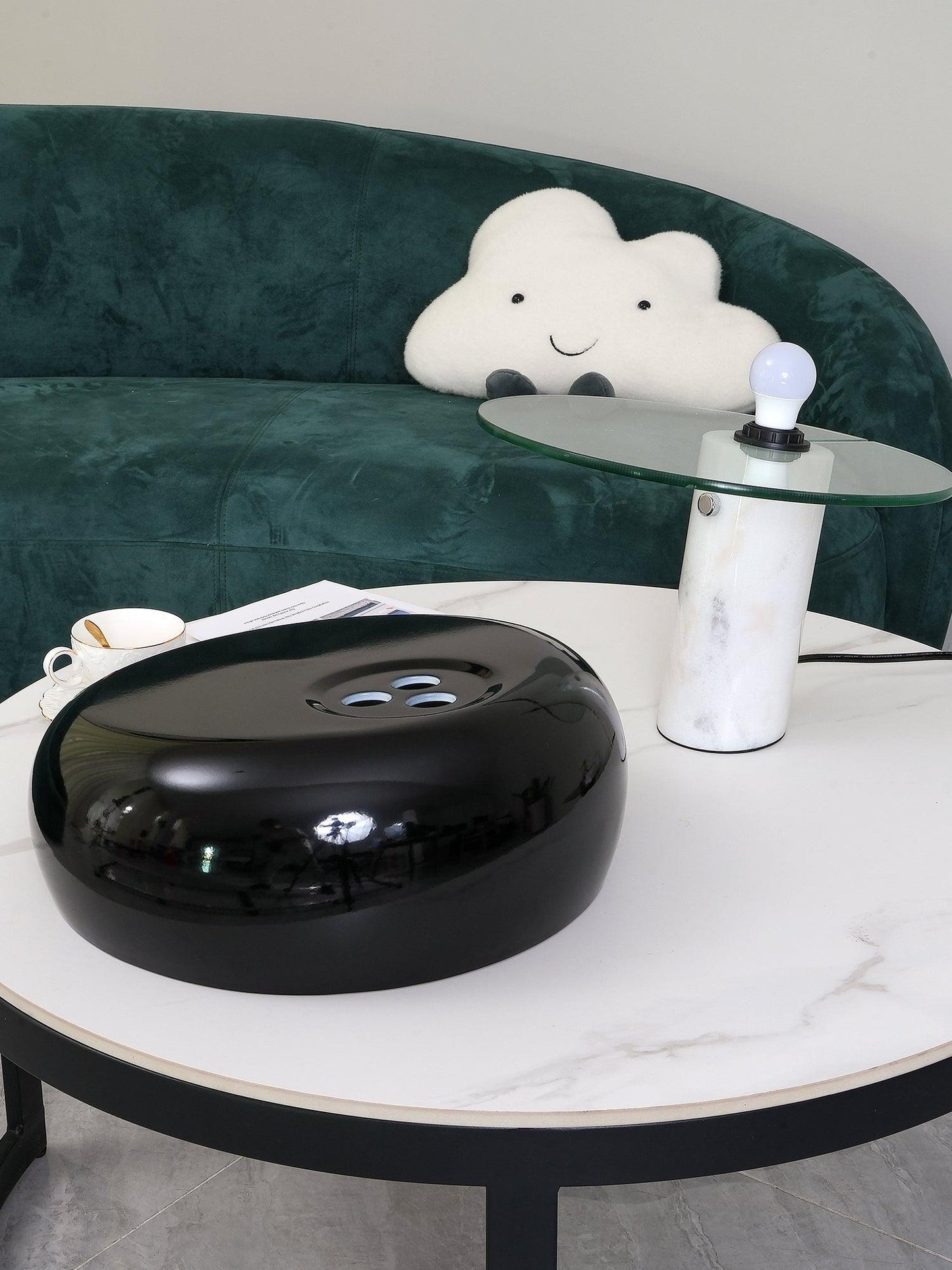 Elegant Marble Table Lamp for Bedroom, Living Room & Office Lighting