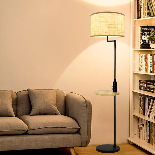 Modern LED Floor Lamp for Living Room, Adjustable Height Lighting