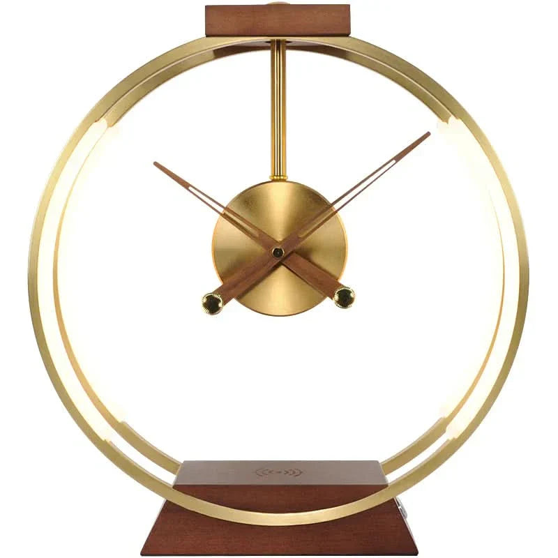 Wireless Charging Alarm Clock Lamp with LED Light for Smartphones