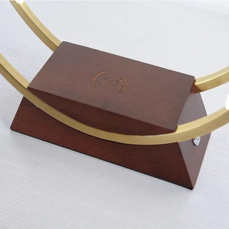 Wireless Charging Alarm Clock Lamp with LED Light for Smartphones