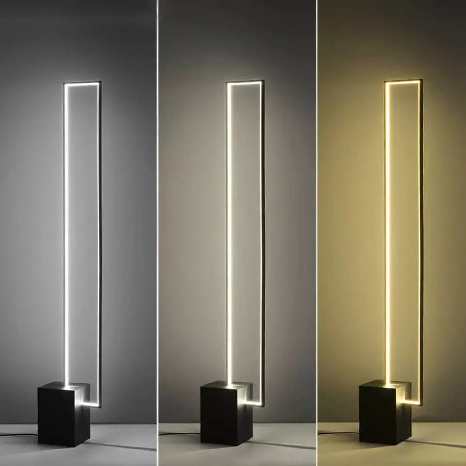 Modern Rectangular Floor Lamp for Living Room & Bedroom Lighting