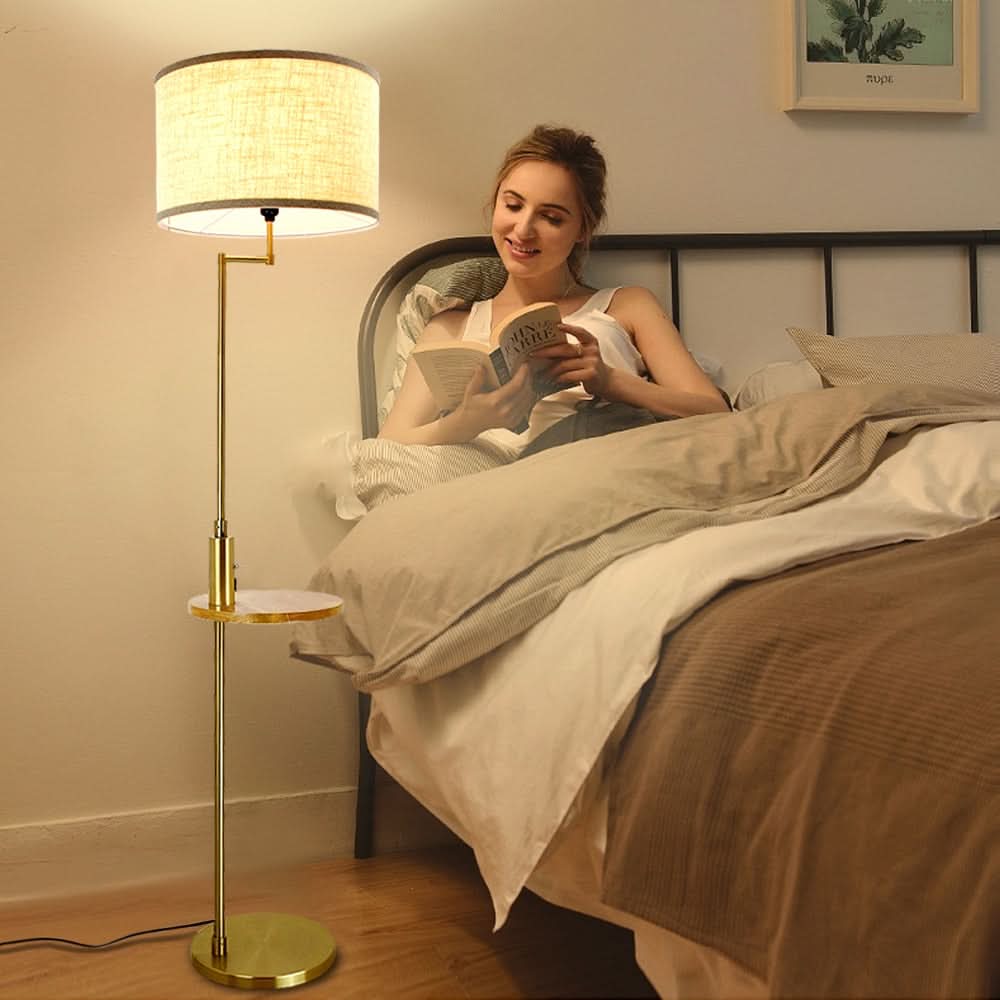 Modern LED Floor Lamp for Living Room, Adjustable Height Lighting