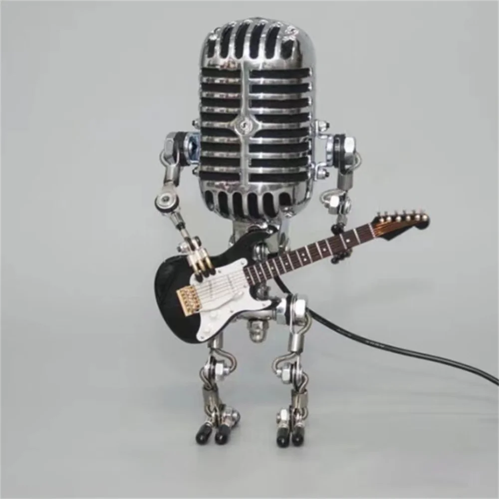 Dimmable Guitar Table Lamp for Living Room, Unique Art Decor Lighting