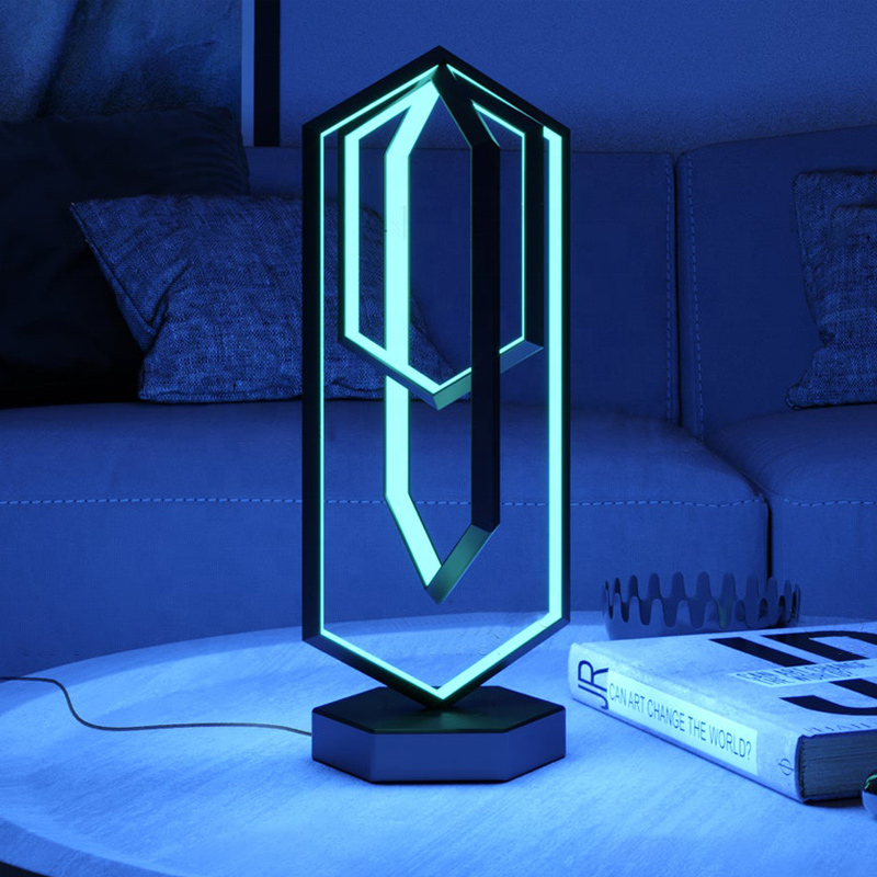 Modern Geometric Table Lamp for Home Decor, Bedroom & Living Room