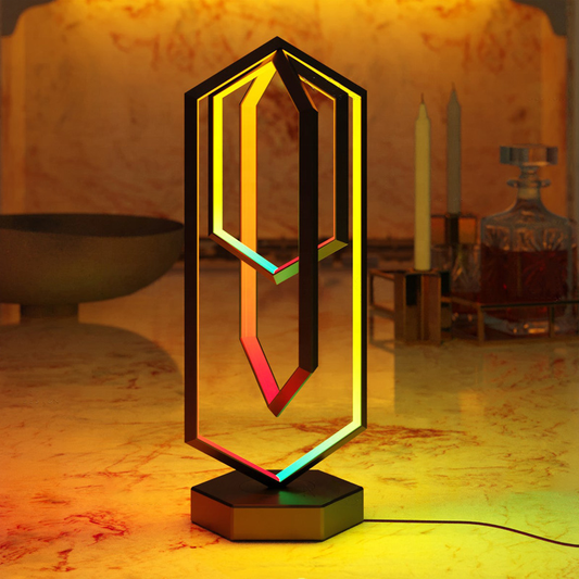 Modern Geometric Table Lamp for Home Decor, Bedroom & Living Room