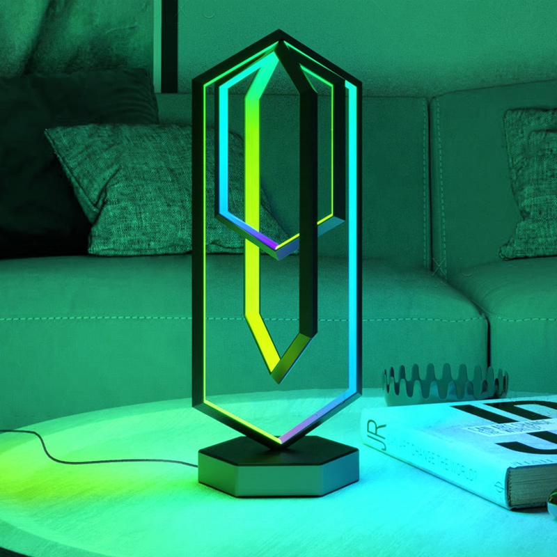 Modern Geometric Table Lamp for Home Decor, Bedroom & Living Room
