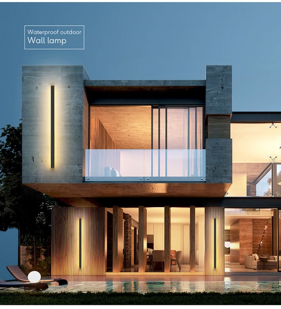 IP65 Outdoor LED Wall Light - Modern Minimalist Design for Garden & Patio