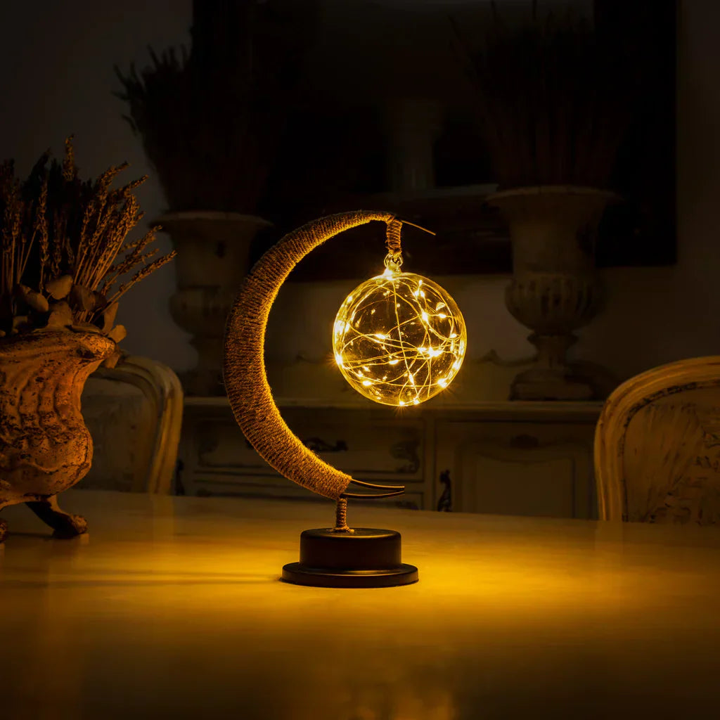 Moon Table Lamp for Living Room - Stylish Night Light & Home Decor