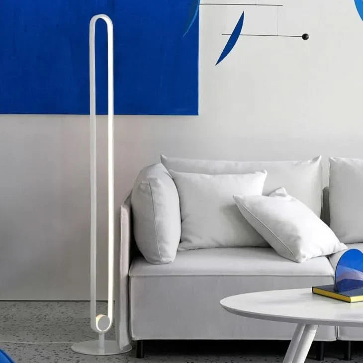 Modern LED Infinity Floor Lamp for Living Room & Bedroom Lighting