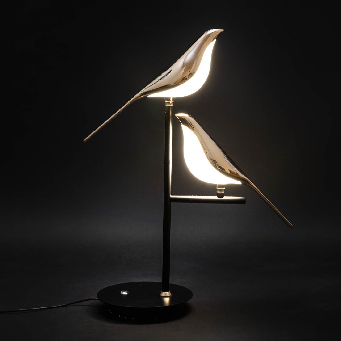 Elegant Gold Bird LED Table Lamp for Home Decor and Lighting