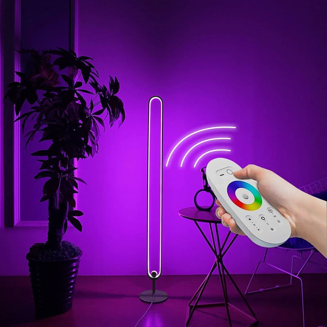 Modern LED Infinity Floor Lamp for Living Room & Bedroom Lighting