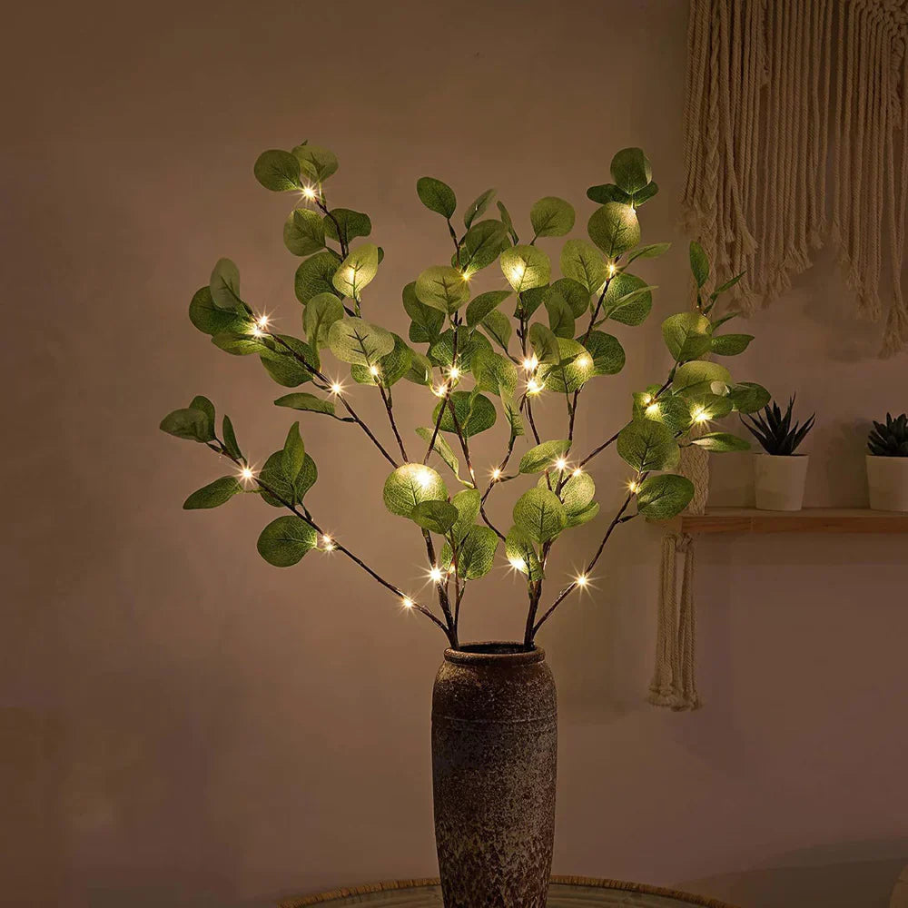 Olive Branch Fairy Light Table Lamps for Living Room Decor