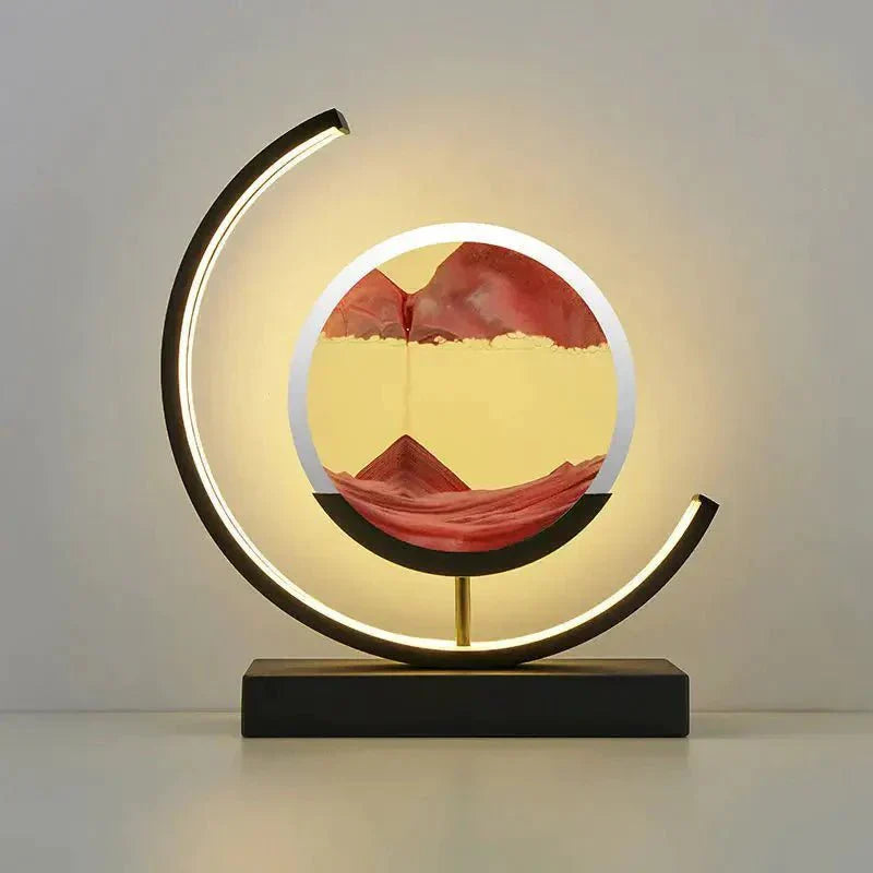 LED Sand Art Light - Crescent Moon Night Lamp for Home Decor