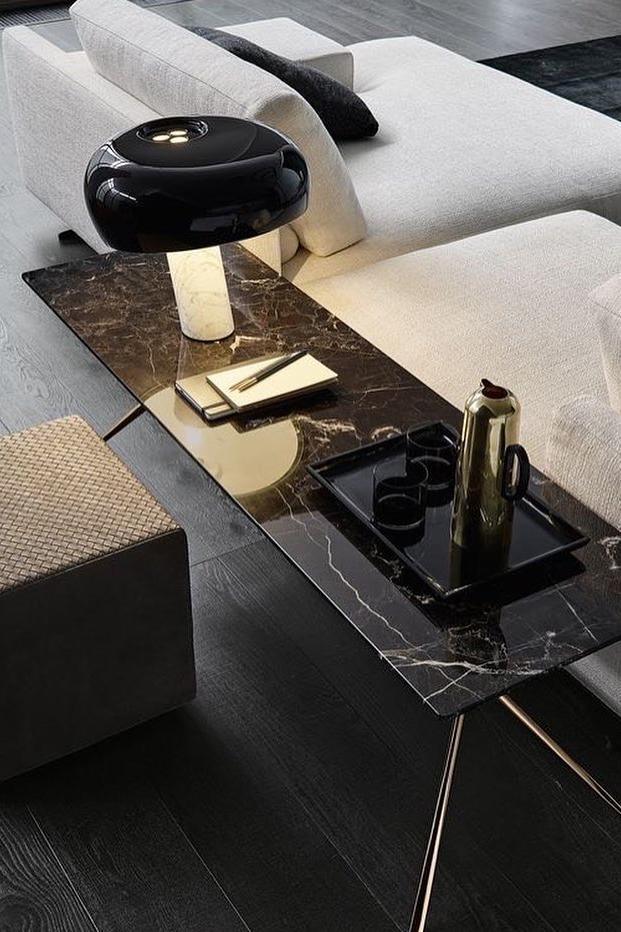 Elegant Marble Table Lamp for Bedroom, Living Room & Office Lighting