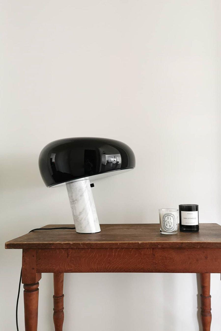 Elegant Marble Table Lamp for Bedroom, Living Room & Office Lighting