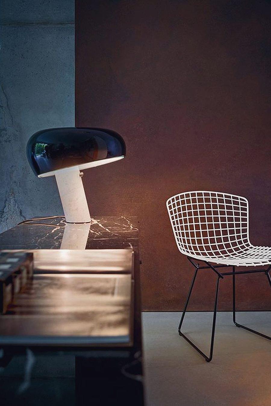 Elegant Marble Table Lamp for Bedroom, Living Room & Office Lighting