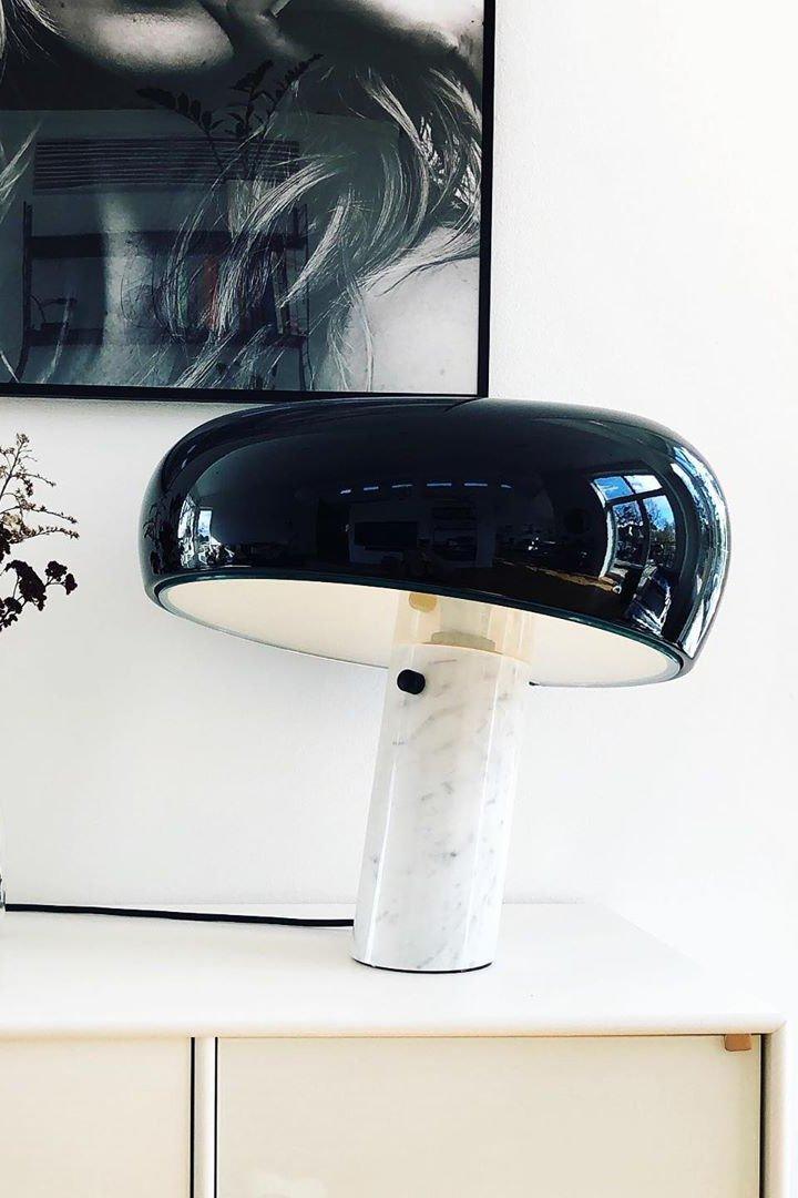 Elegant Marble Table Lamp for Bedroom, Living Room & Office Lighting