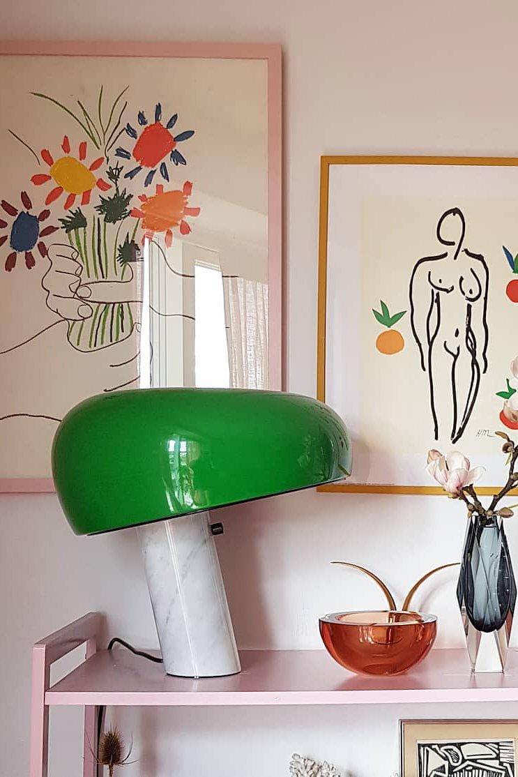 Elegant Marble Table Lamp for Bedroom, Living Room & Office Lighting