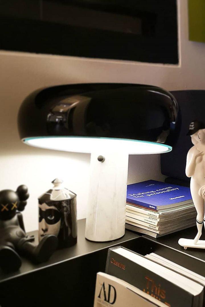 Elegant Marble Table Lamp for Bedroom, Living Room & Office Lighting