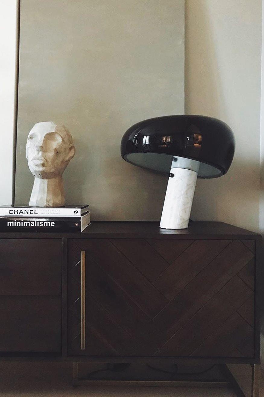 Elegant Marble Table Lamp for Bedroom, Living Room & Office Lighting