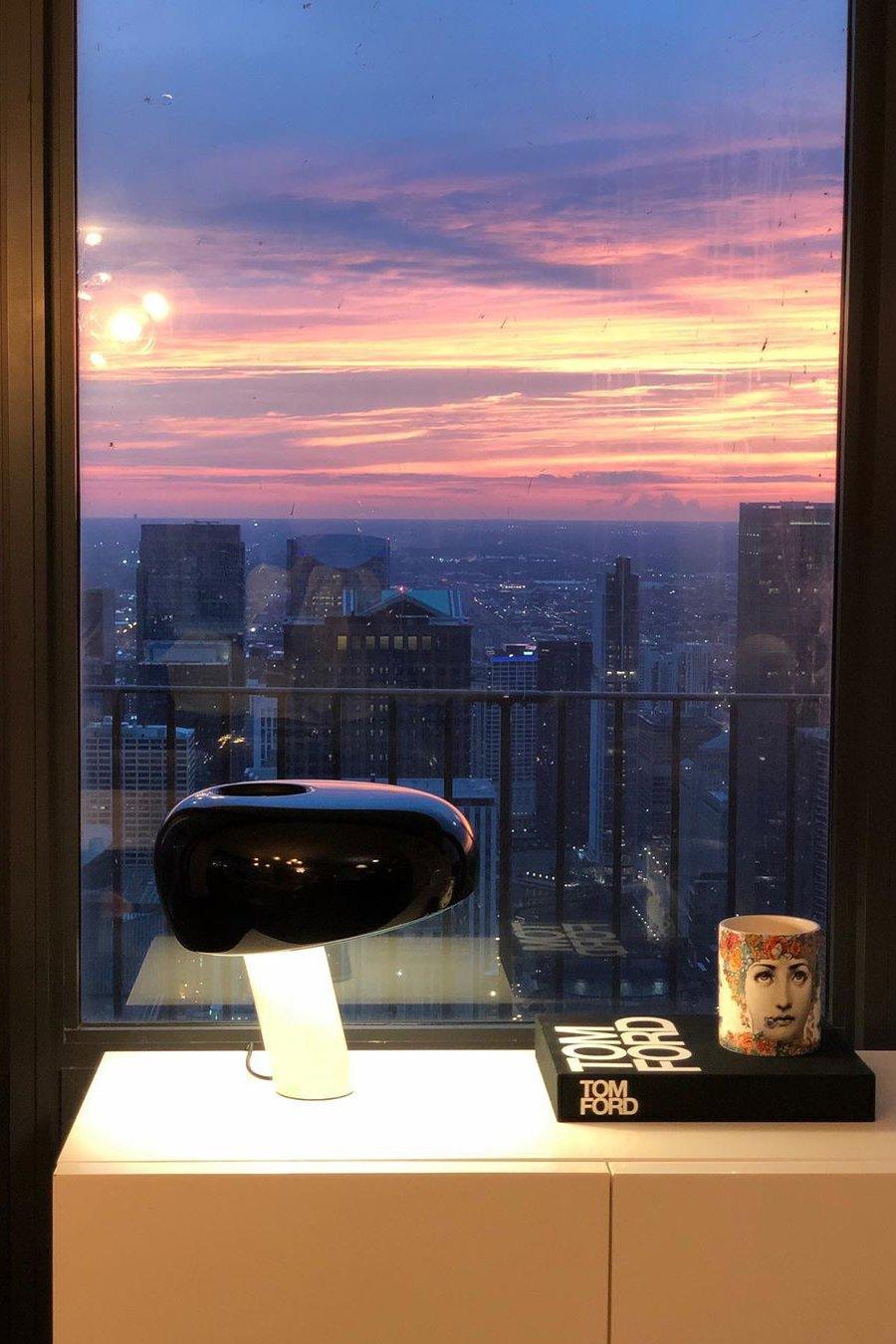 Elegant Marble Table Lamp for Bedroom, Living Room & Office Lighting