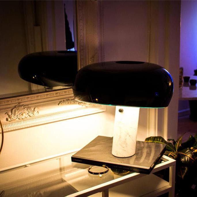 Elegant Marble Table Lamp for Bedroom, Living Room & Office Lighting