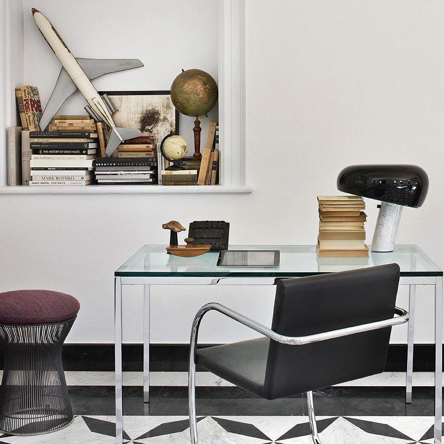 Elegant Marble Table Lamp for Bedroom, Living Room & Office Lighting