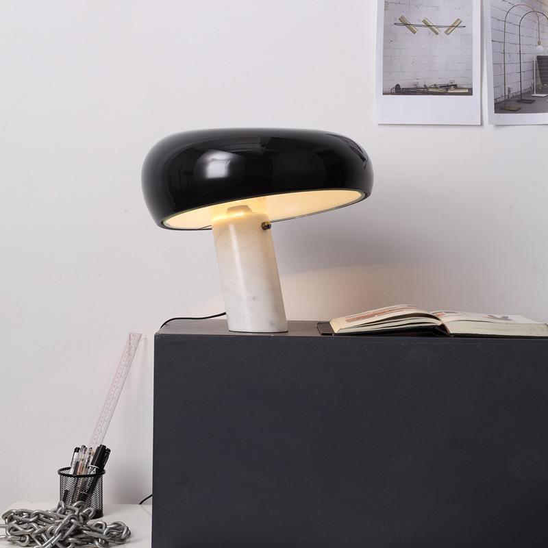 Elegant Marble Table Lamp for Bedroom, Living Room & Office Lighting