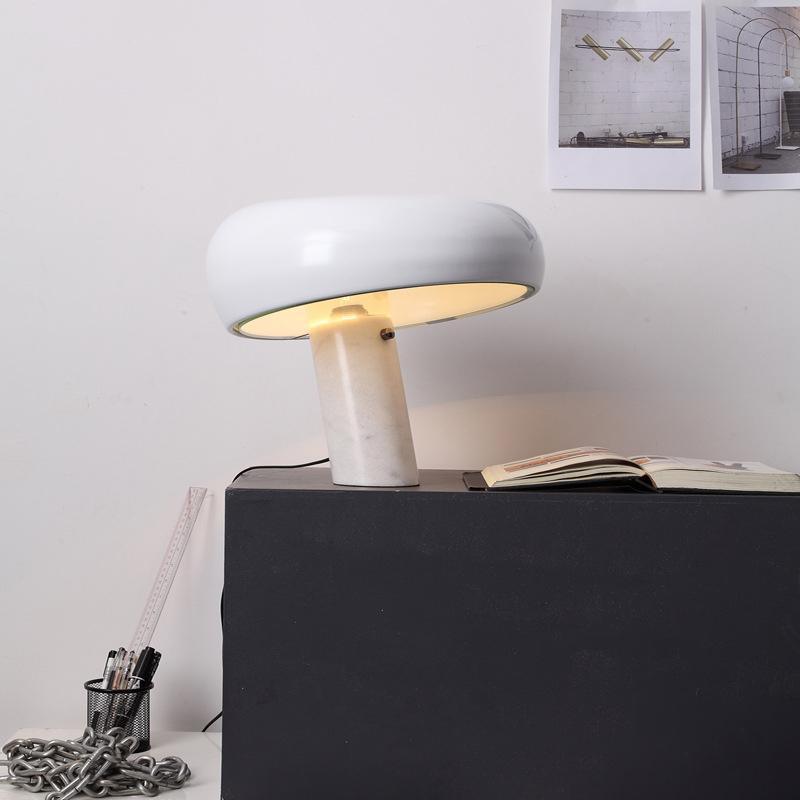 Elegant Marble Table Lamp for Bedroom, Living Room & Office Lighting