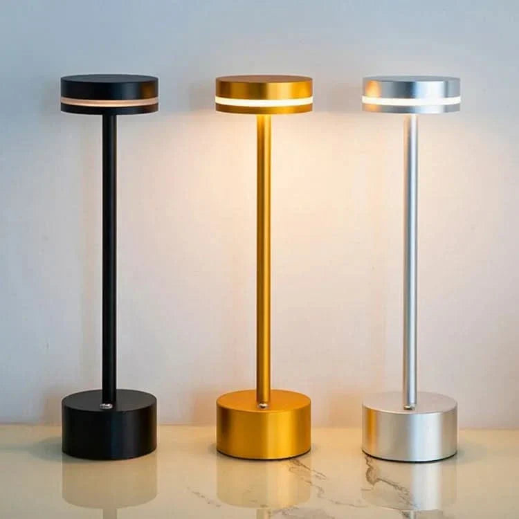 Rechargeable LED Table Lamp - Modern Cordless Aluminum Design