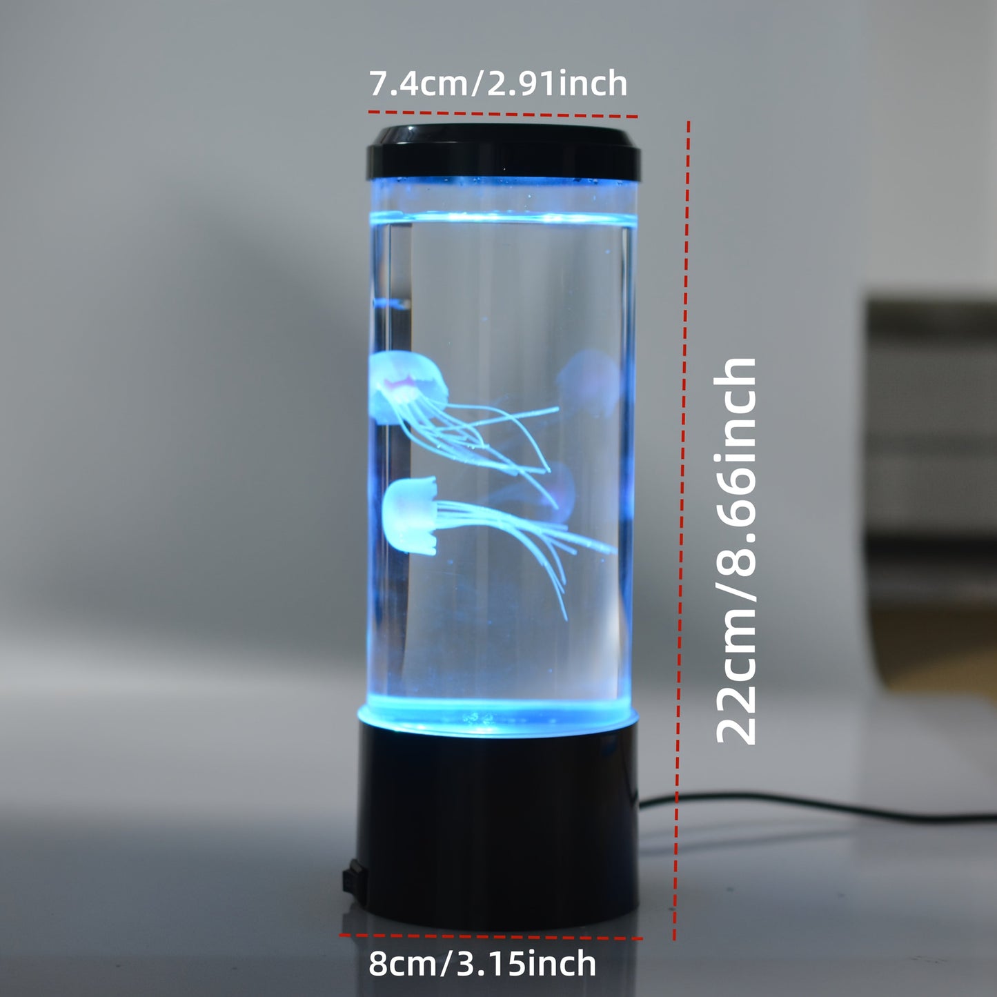 Colorful LED Lava Lamp with Jellyfish Effect - USB Table Light