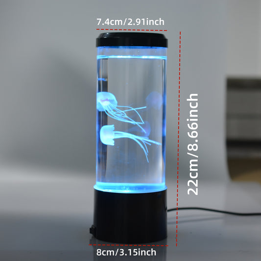 Colorful LED Lava Lamp with Jellyfish Effect - USB Table Light