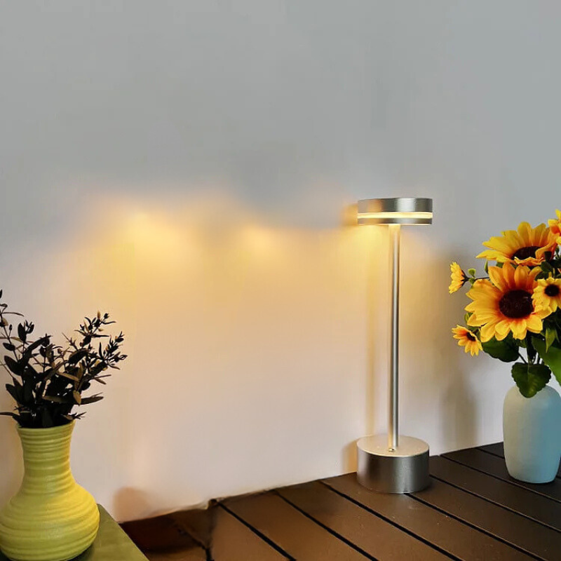 Rechargeable LED Table Lamp - Modern Cordless Aluminum Design