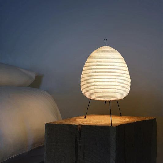 Japanese Rice Paper LED Table Lamp - Modern Home Lighting Decor