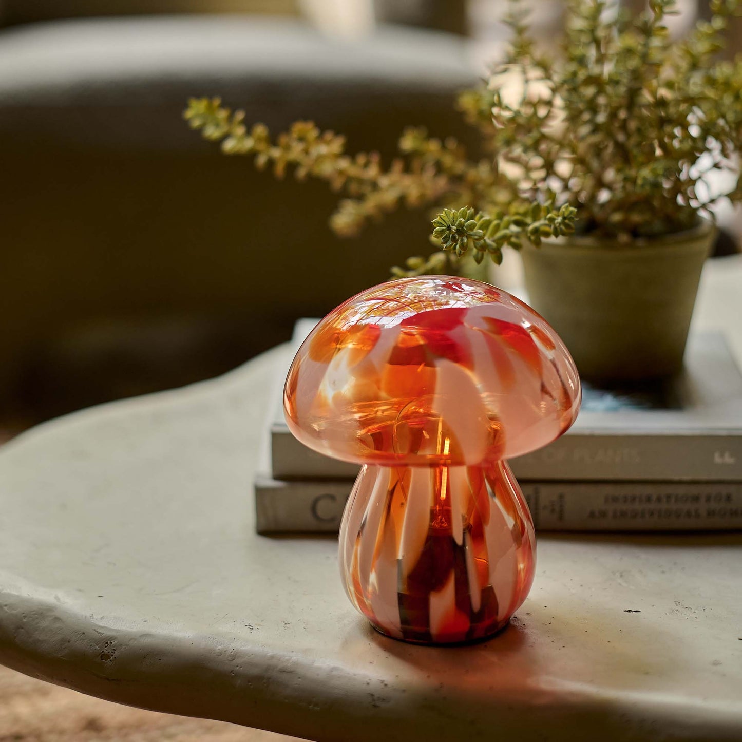 Portable Cordless Mushroom LED Table Lamp - Decorative Night Light